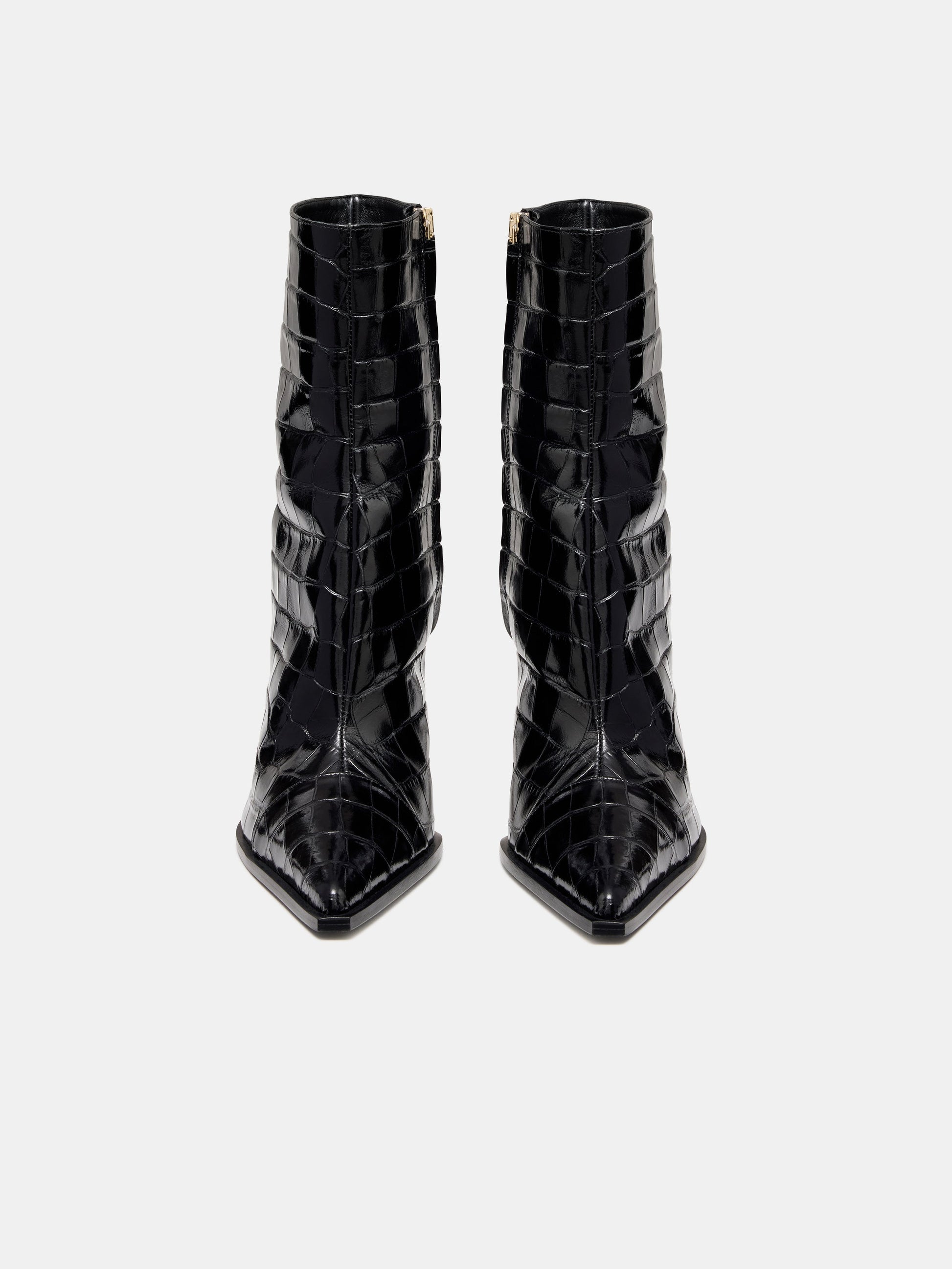 Croc Debossed Ma Stiletto Boot - Black | Amiri Featured