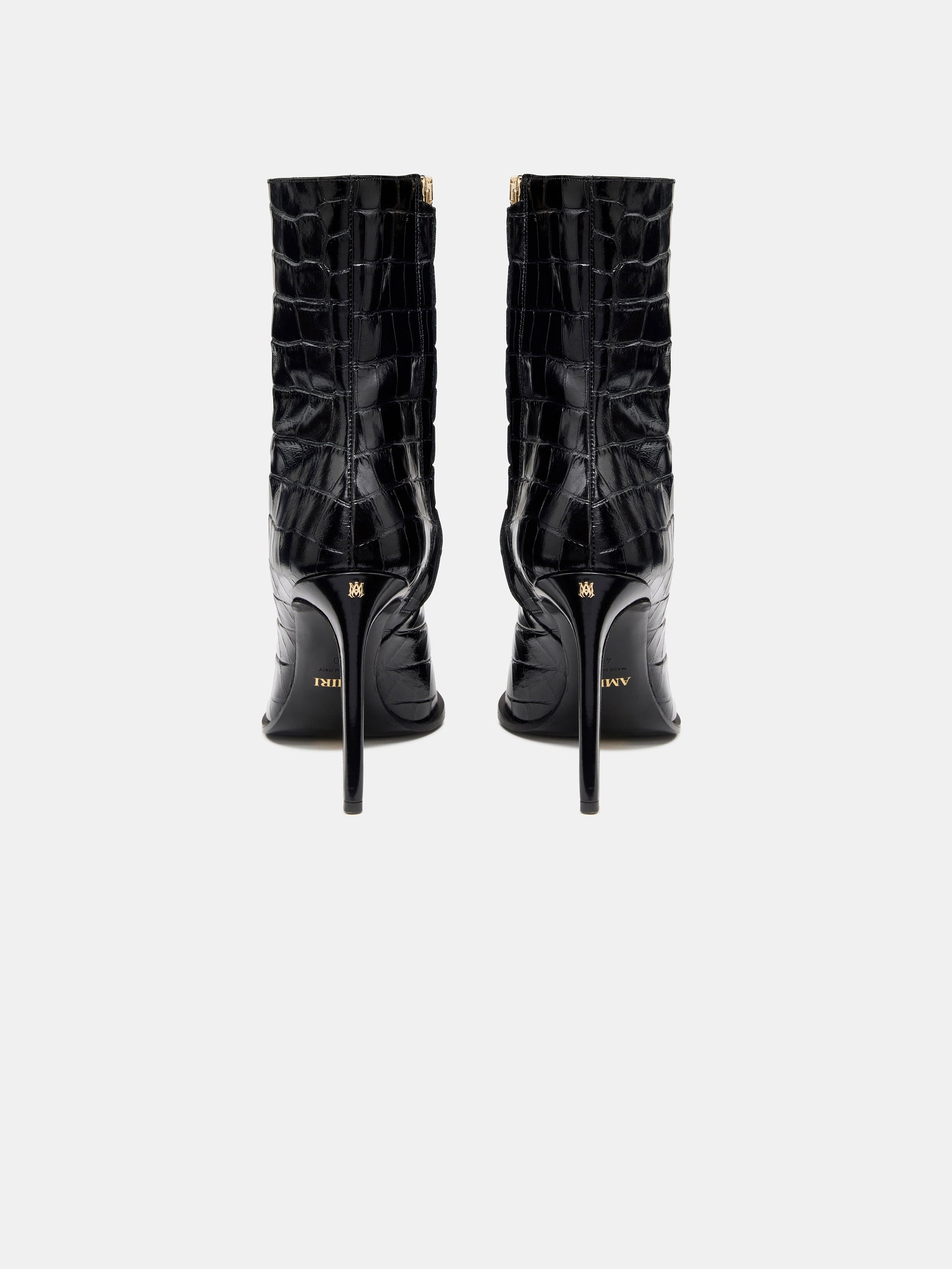 Croc Debossed Ma Stiletto Boot - Black | Amiri Featured