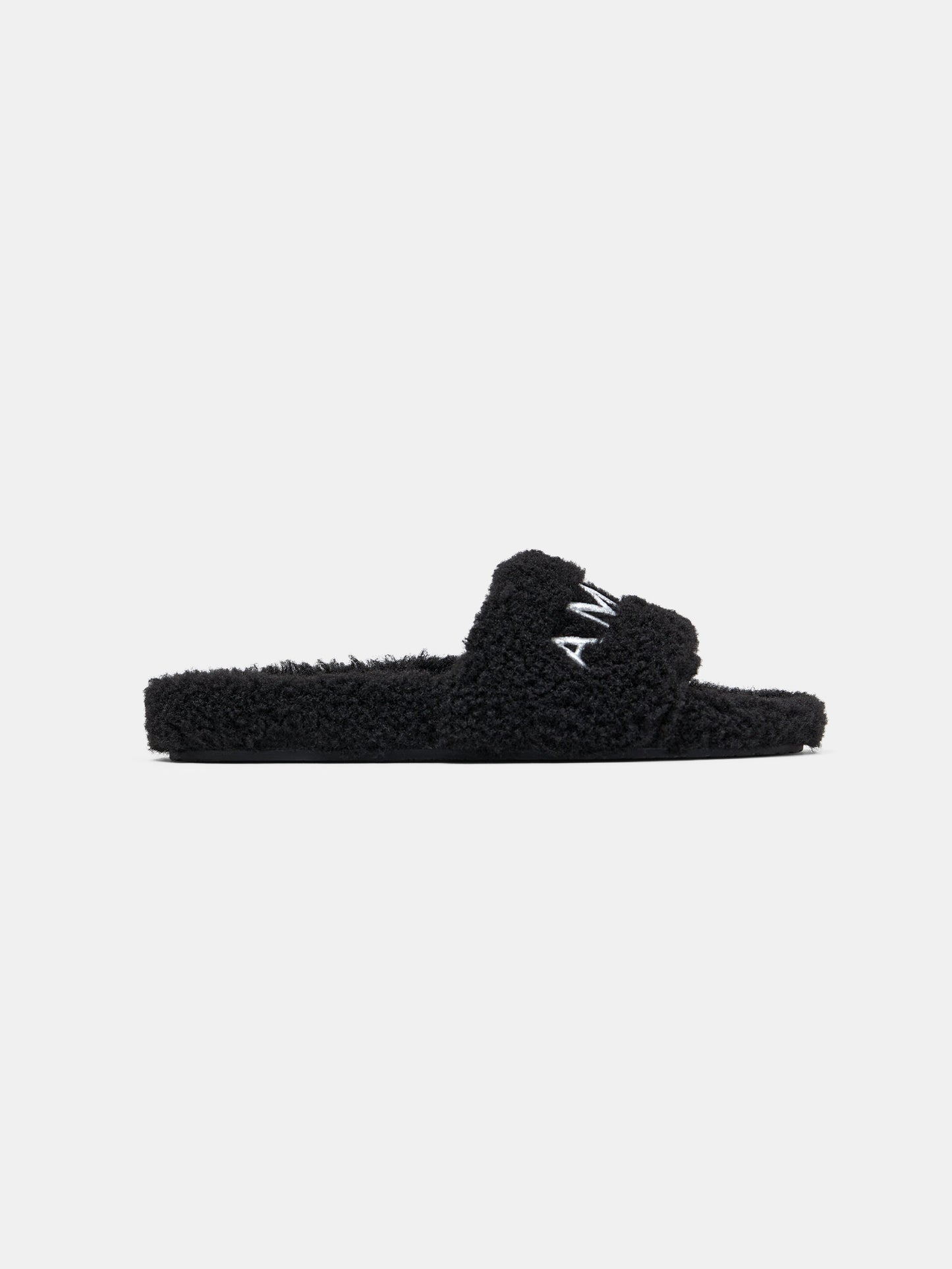 Amiri Shearling Slide - Black | Amiri Best Seller