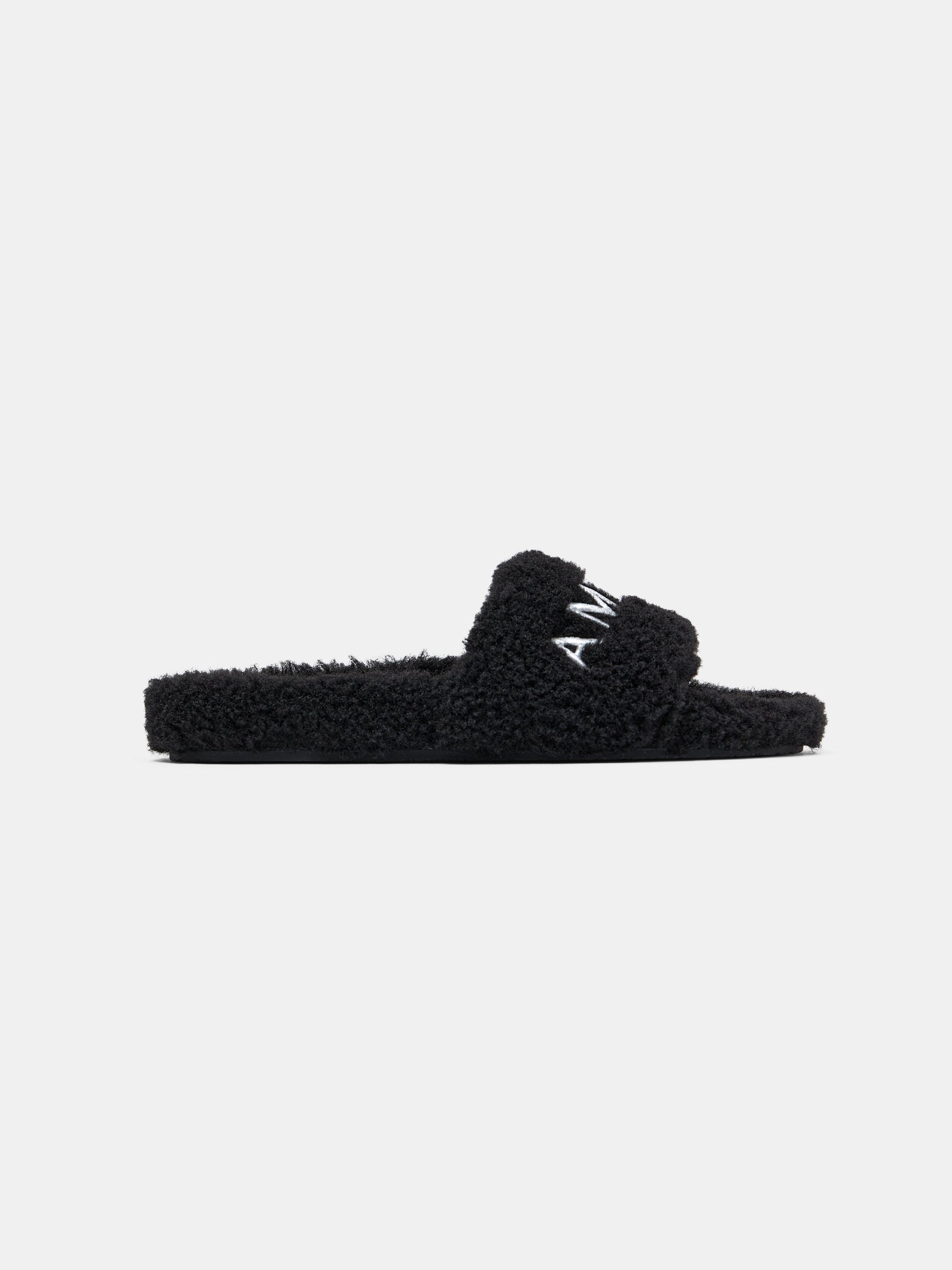 Amiri Shearling Slide - Black | Amiri Best Seller
