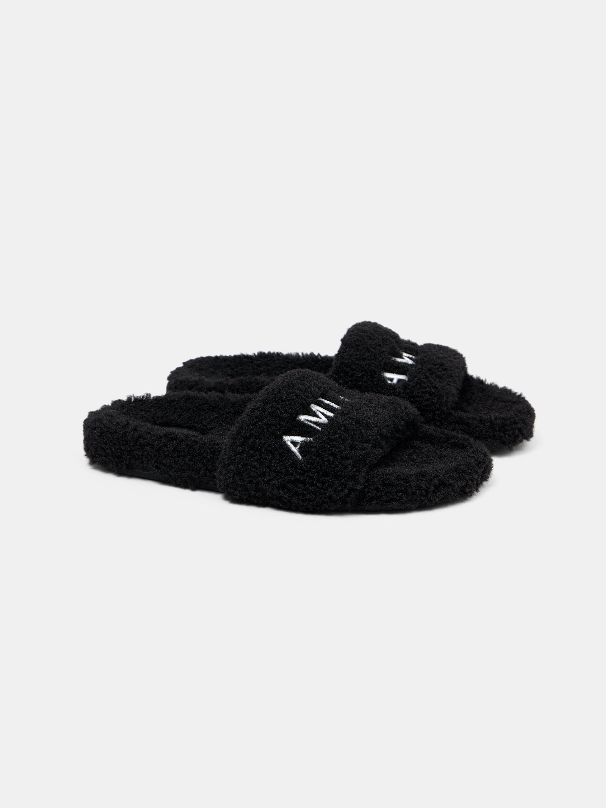 Amiri Shearling Slide - Black | Amiri Best Seller