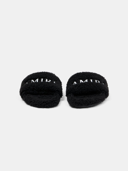 Amiri Shearling Slide - Black | Amiri Best Seller