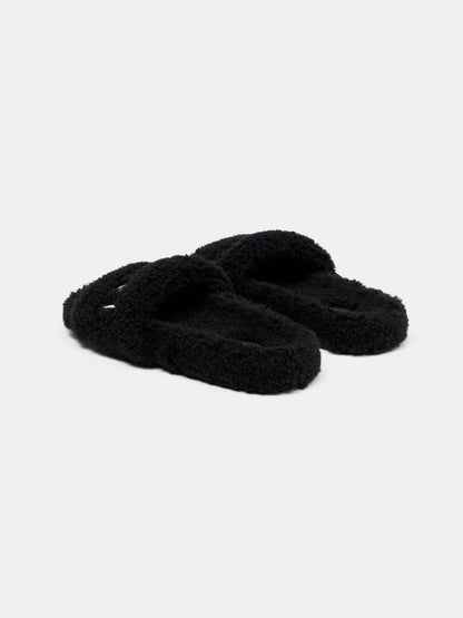 Amiri Shearling Slide - Black | Amiri Best Seller