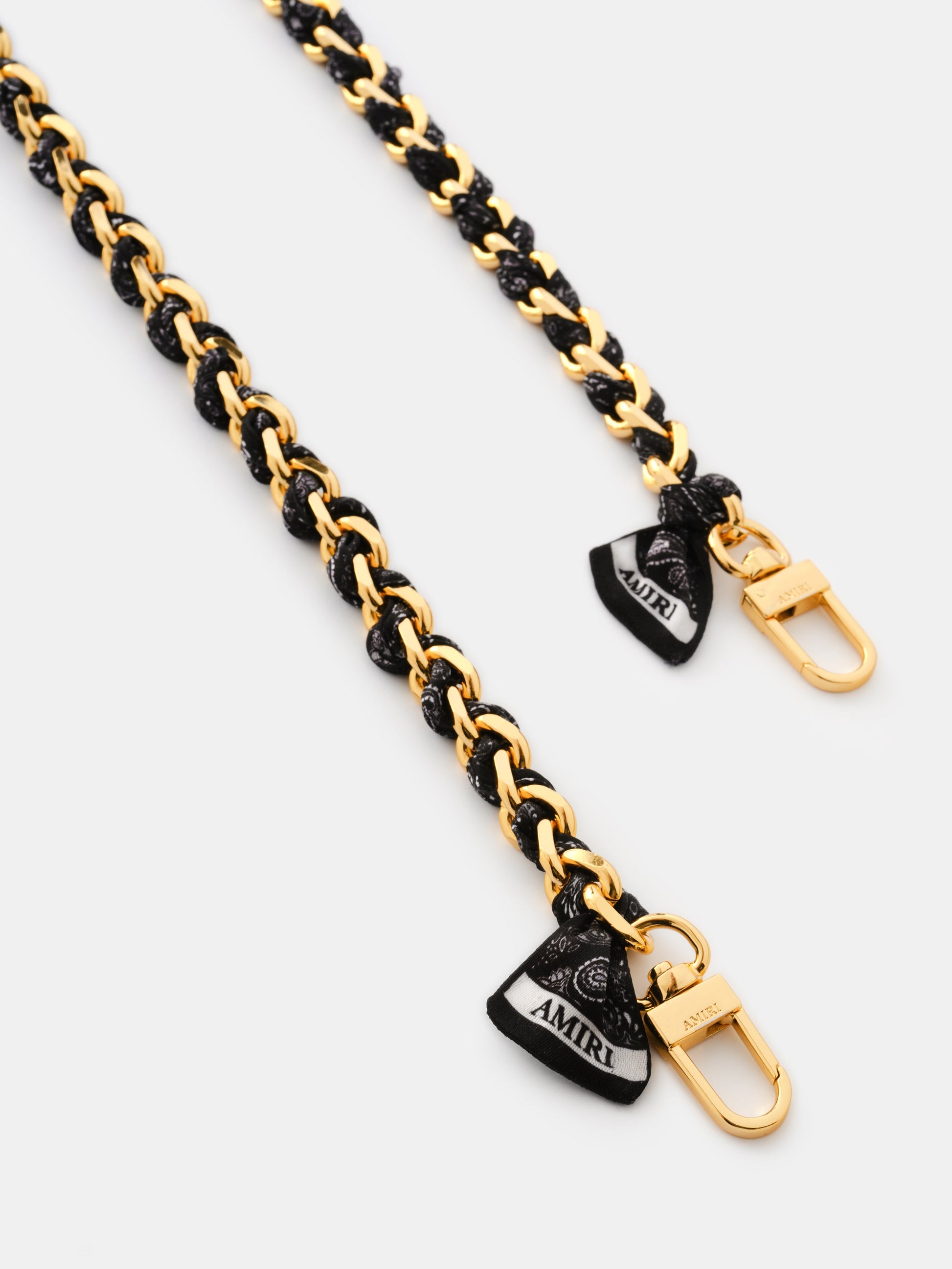 Bandana Silk Chain Strap - Black Gold | Amiri Best Seller