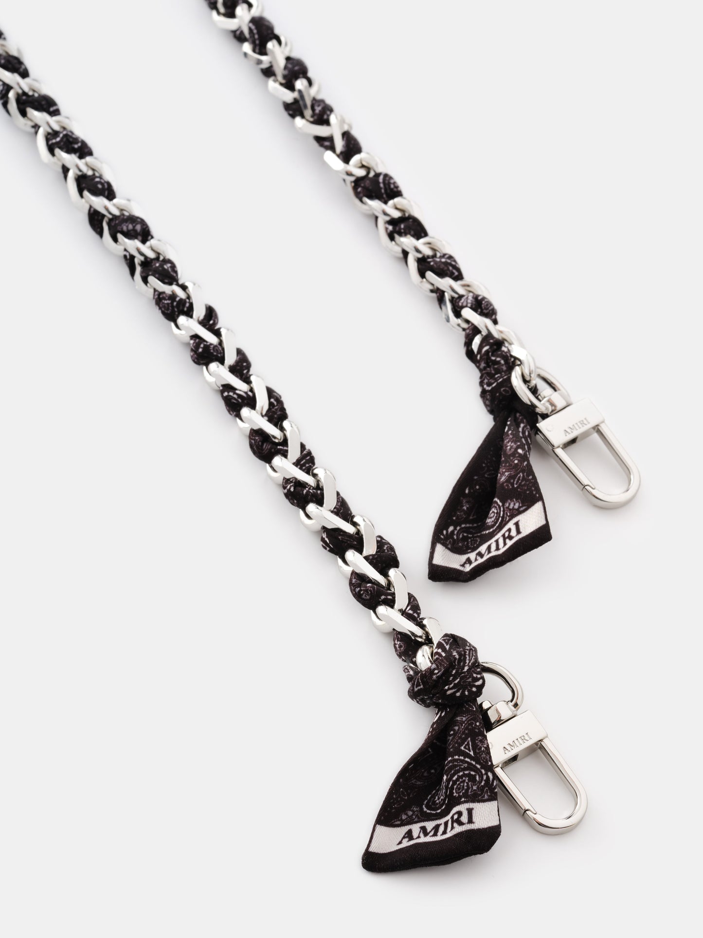 Bandana Silk Chain Strap - Black Nickel | Amiri Sale
