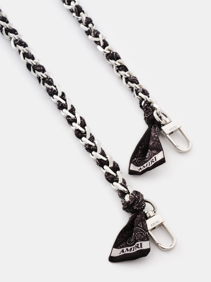 Bandana Silk Chain Strap - Black Nickel | Amiri Sale