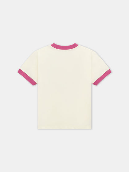 Amiri Staggered Ringer Tee - Ivory | Amiri Online
