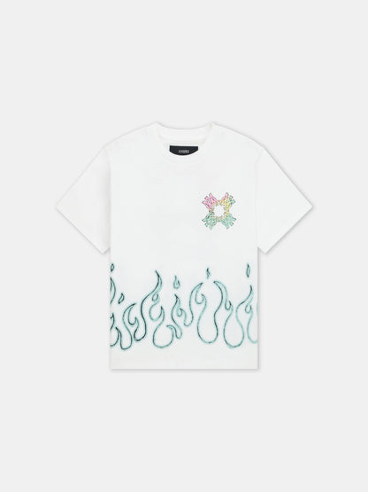 Ma Quad Flames Oversized Tee - Ivory | Amiri Special Offer