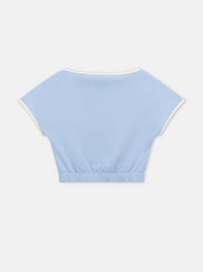 Round Ma Short Sleeve Top - Skyline Blue | Amiri Popular Choice