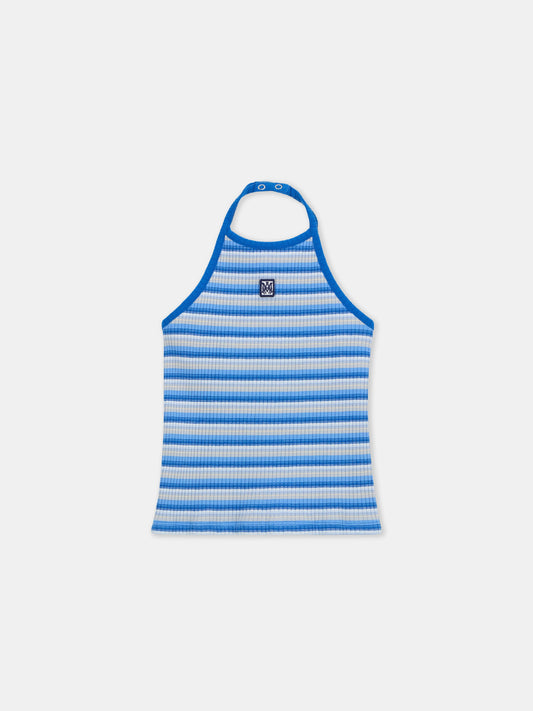 Ma Striped Top - Blue | Amiri Online