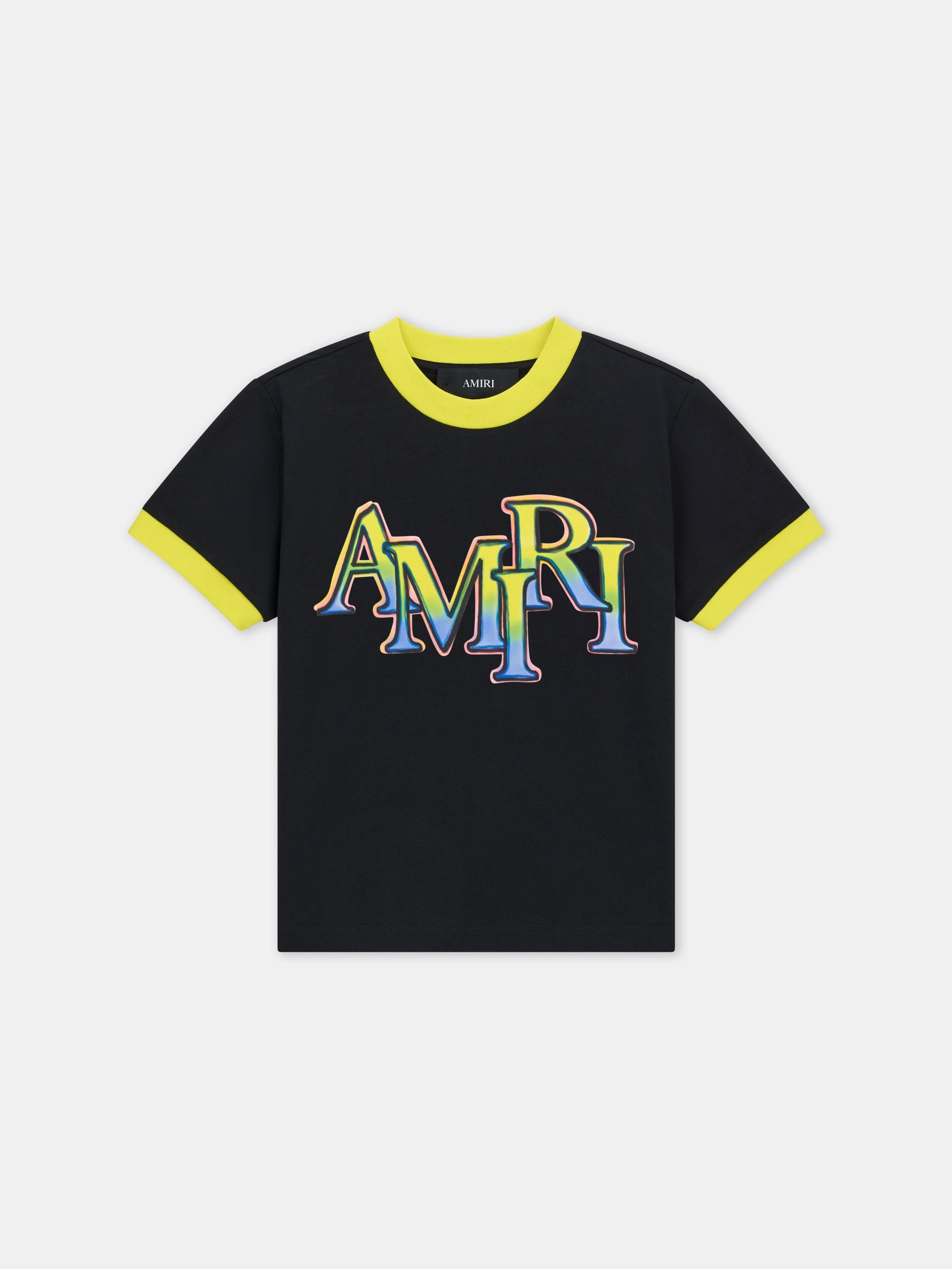 Amiri Staggered Ringer Tee - Black | Amiri Special Offer