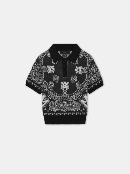 Bandana Polo - Black | Amiri Affordable