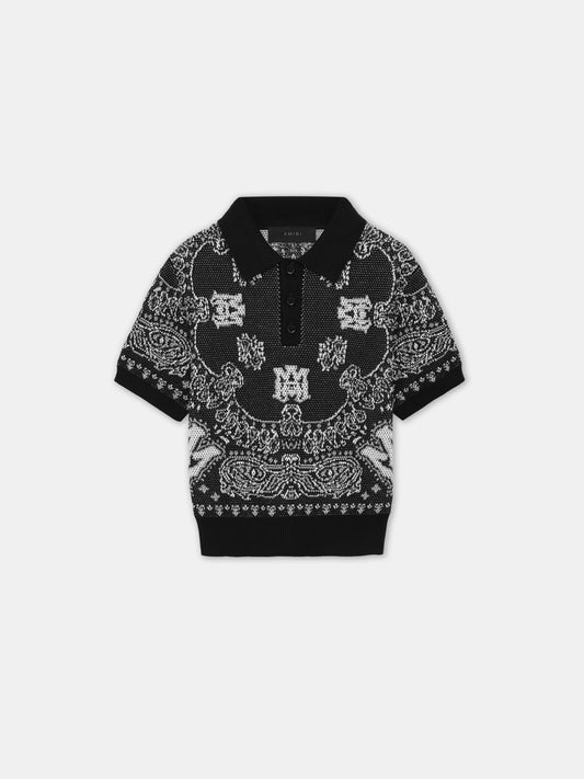 Bandana Polo - Black | Amiri Affordable