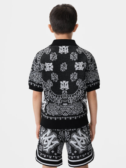 Bandana Polo - Black | Amiri Affordable