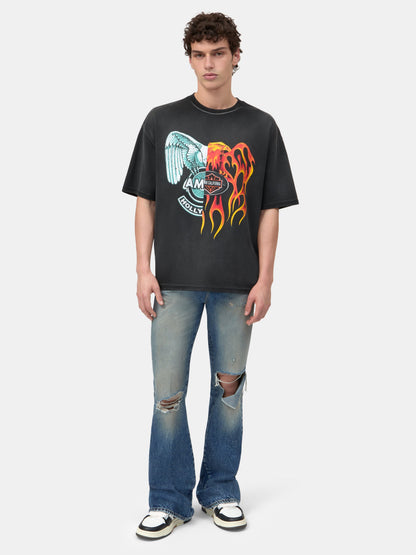 Spliced Oversized Tee - Black | Amiri Sale