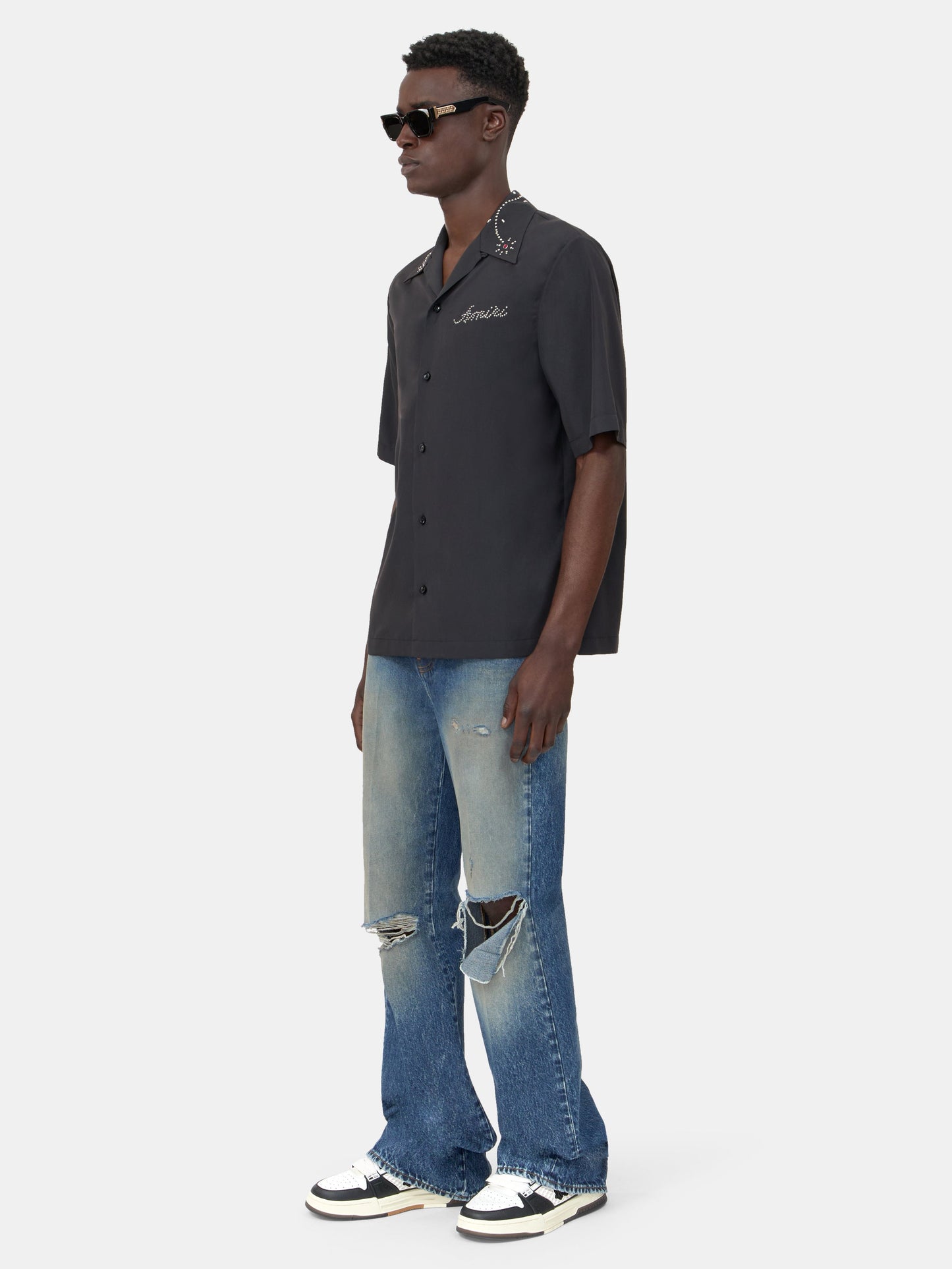 Slashed Boot Cut Jean - Denim Lapis | Amiri Great Deal
