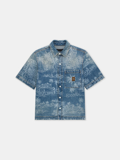 Chateau Palms Denim Shirt - Harbor Indigo | Amiri Value