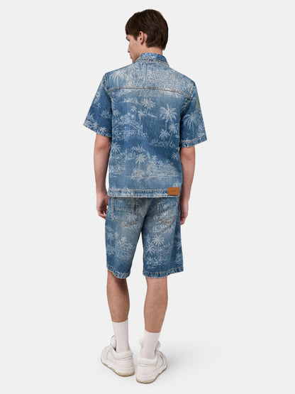 Chateau Palms Denim Shirt - Harbor Indigo | Amiri Value