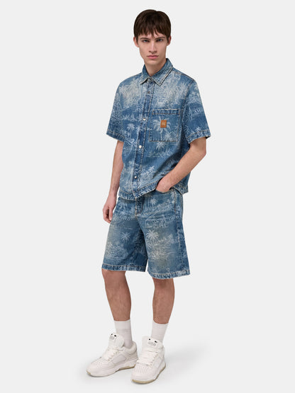 Chateau Palms Denim Short - Harbor Indigo | Amiri Affordable