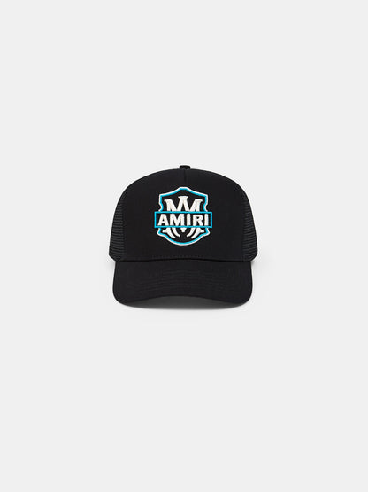 Ma Emblem Trucker Hat - Black | Amiri Best Seller