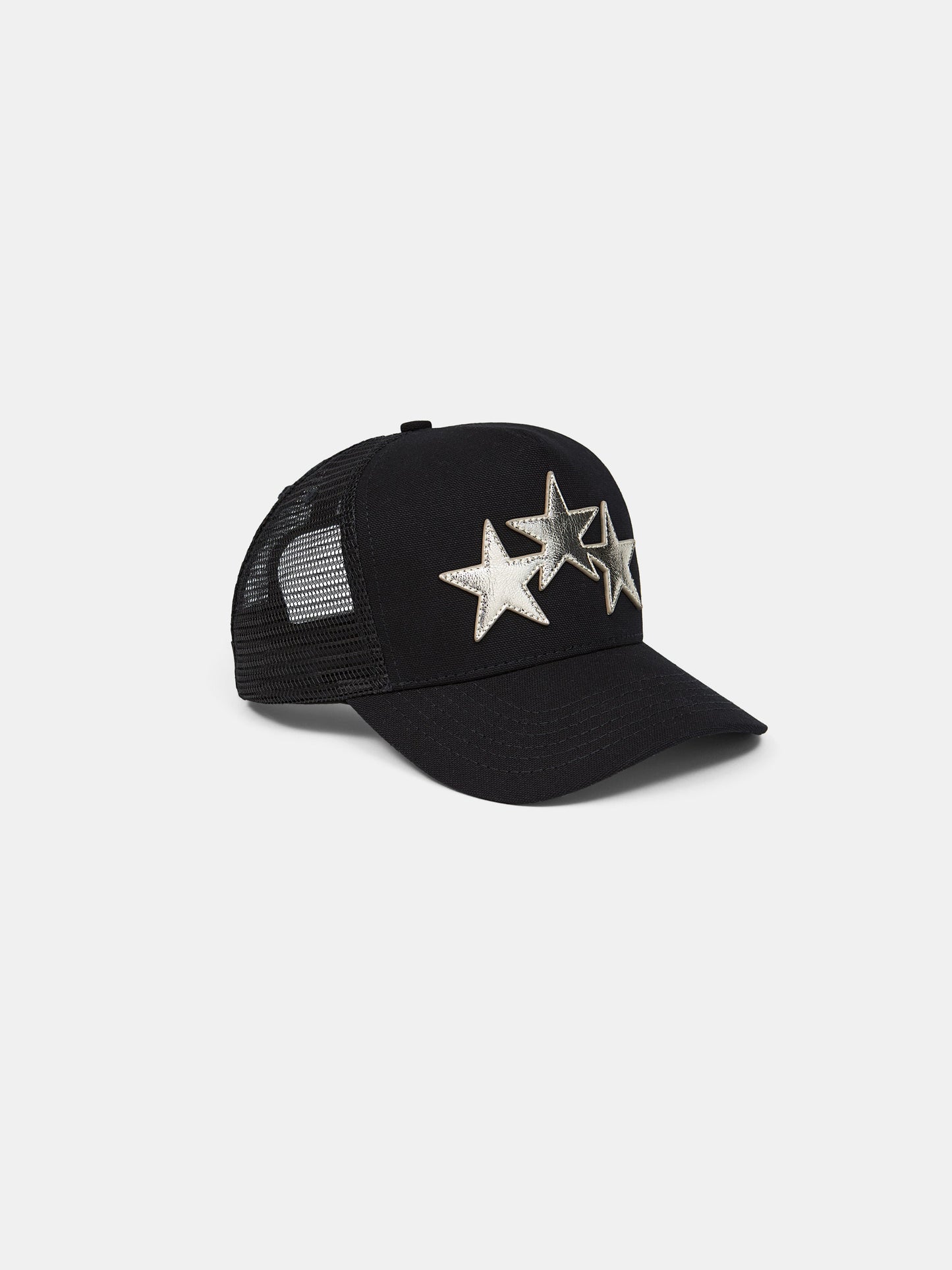3 Star Metallic Trucker Hat - Black/Silver | Amiri Value