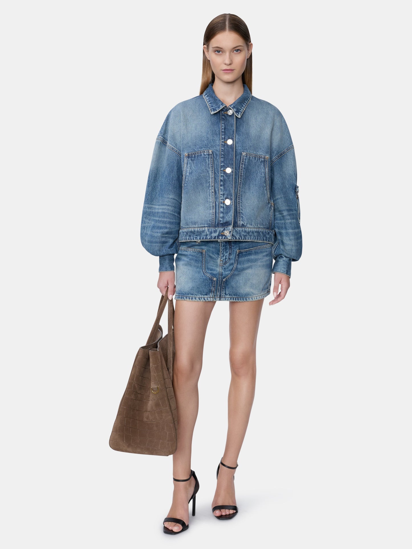 Denim Carpenter Mini Skirt - Classic Antique Indigo | Amiri Affordable