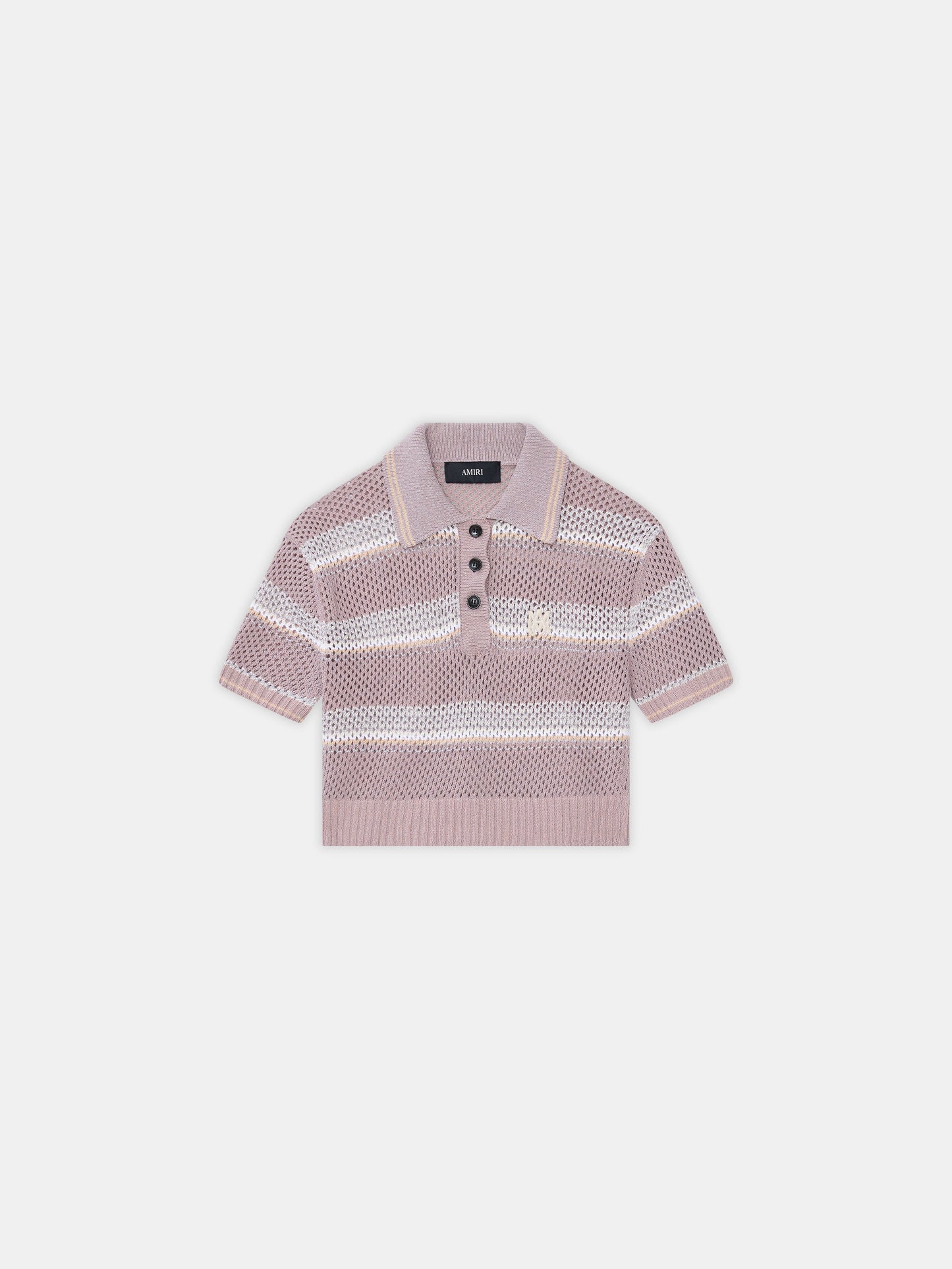 Ma Stripe Crochet Polo - Dusk | Amiri Special Offer