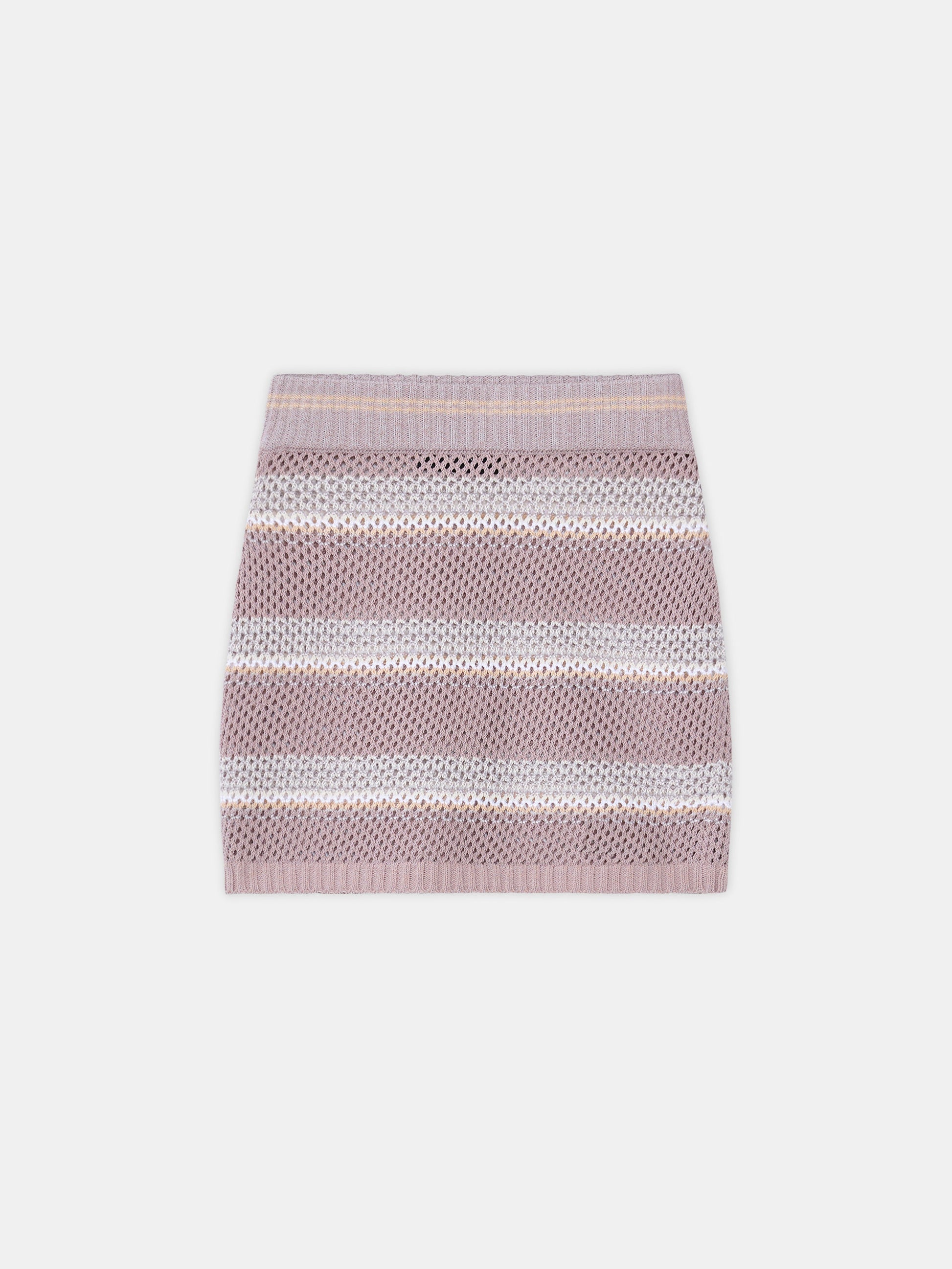Ma Stripe Crochet Mini Skirt - Dusk | Amiri Featured