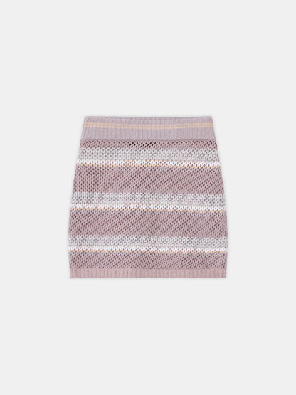Ma Stripe Crochet Mini Skirt - Dusk | Amiri Featured