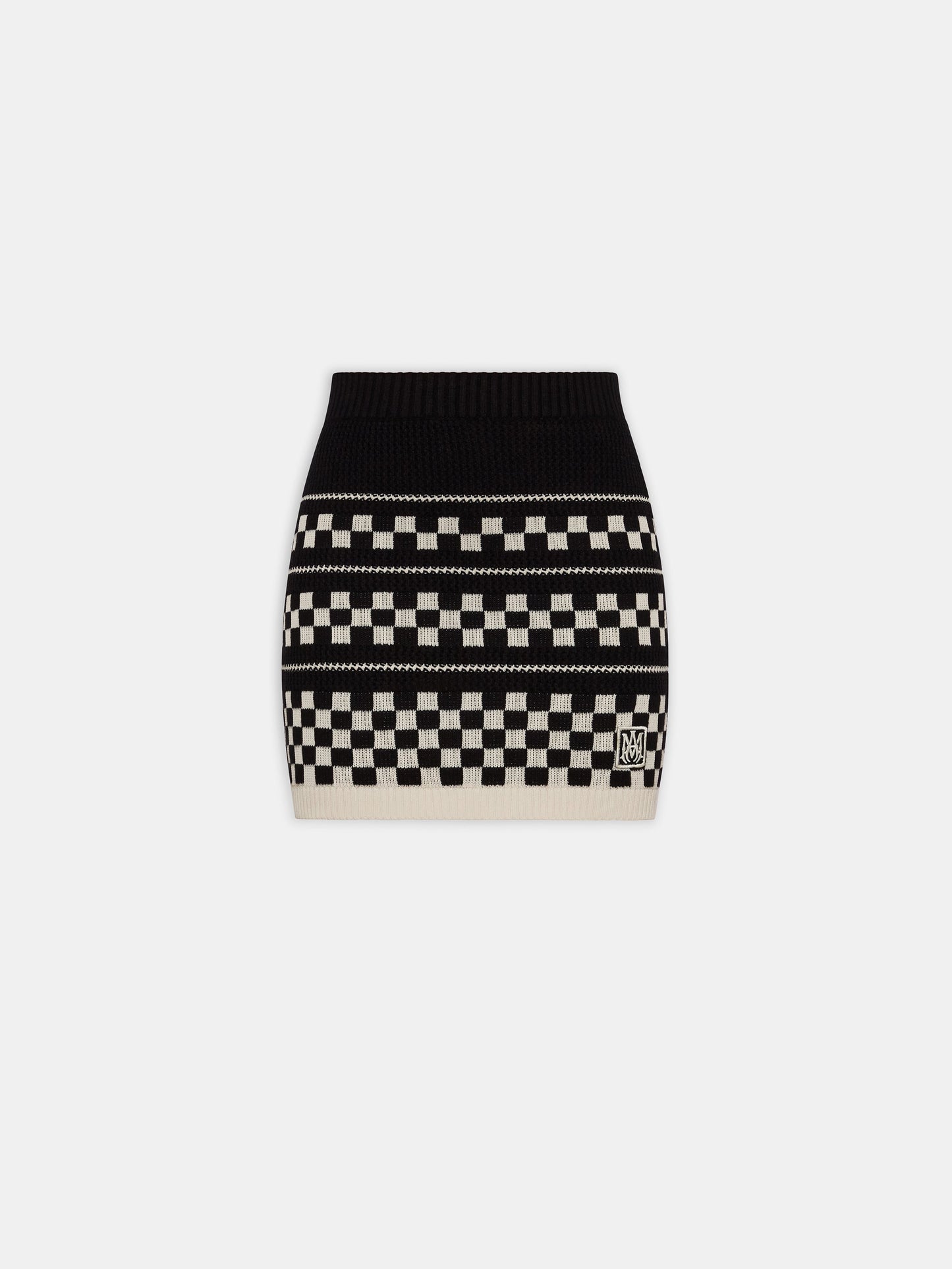 Checkered Mesh Skirt - Black | Amiri Best Seller