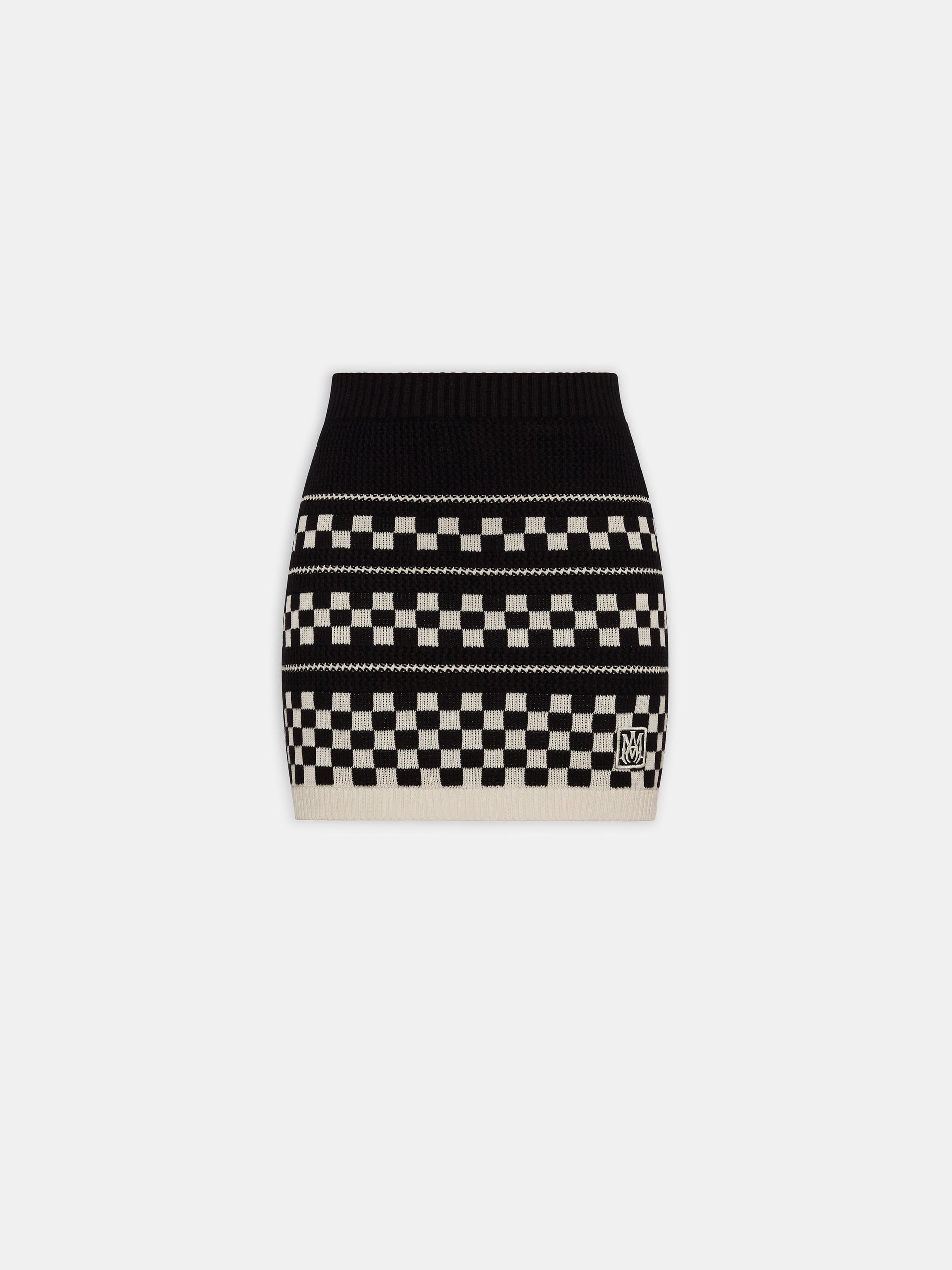 Checkered Mesh Skirt - Black | Amiri Best Seller