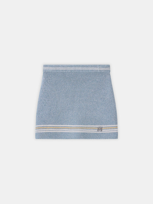 Ma Stripe Mini Skirt - Steel | Amiri Online