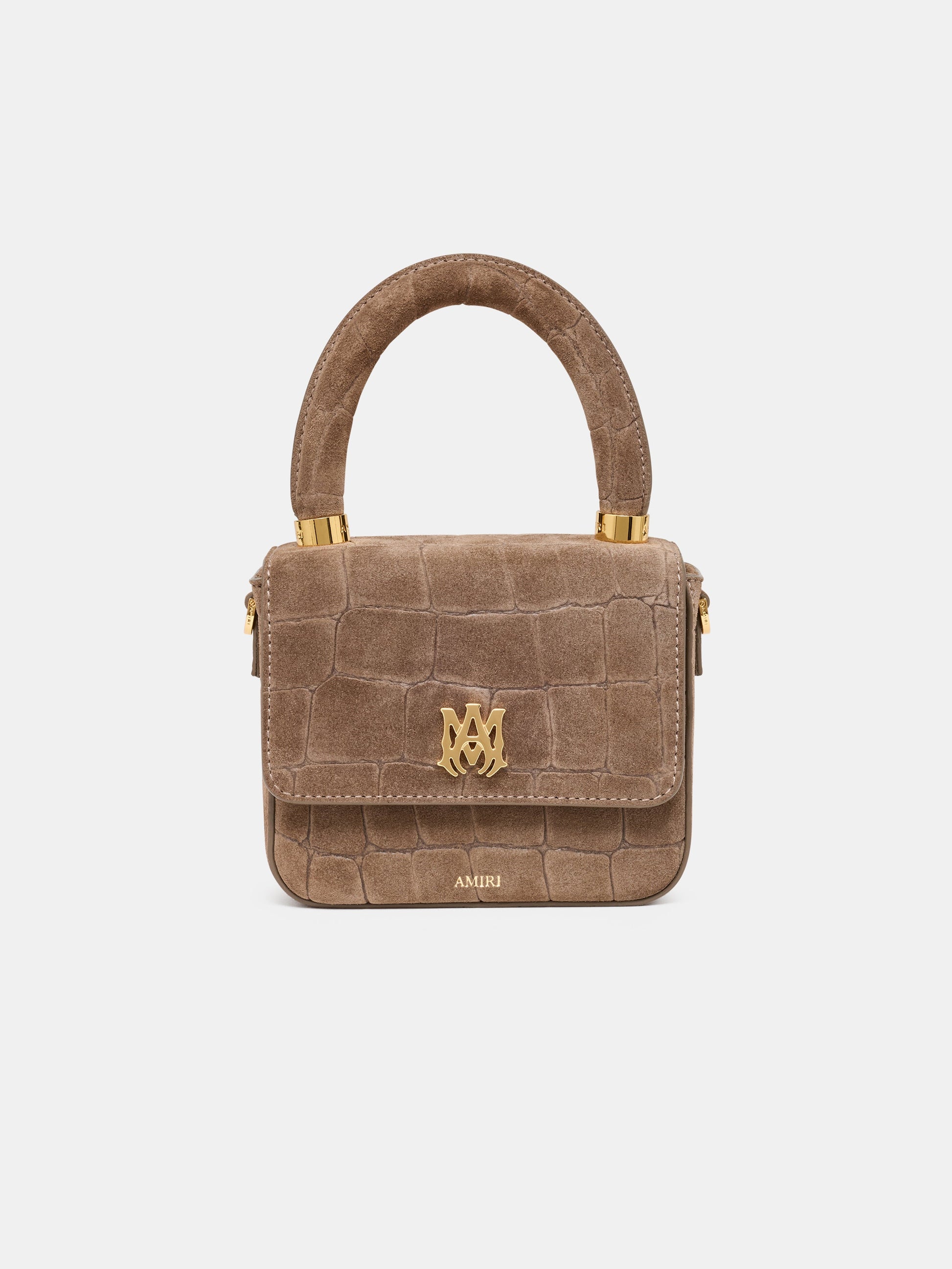 Croc Suede Micro Ma Bag - Dark Brown | Amiri Online