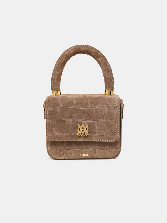 Croc Suede Micro Ma Bag - Dark Brown | Amiri Online
