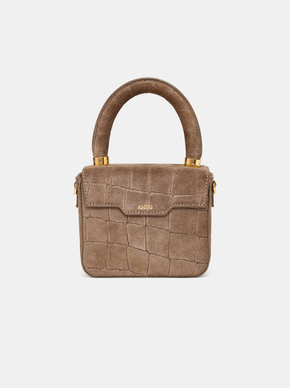 Croc Suede Micro Ma Bag - Dark Brown | Amiri Online