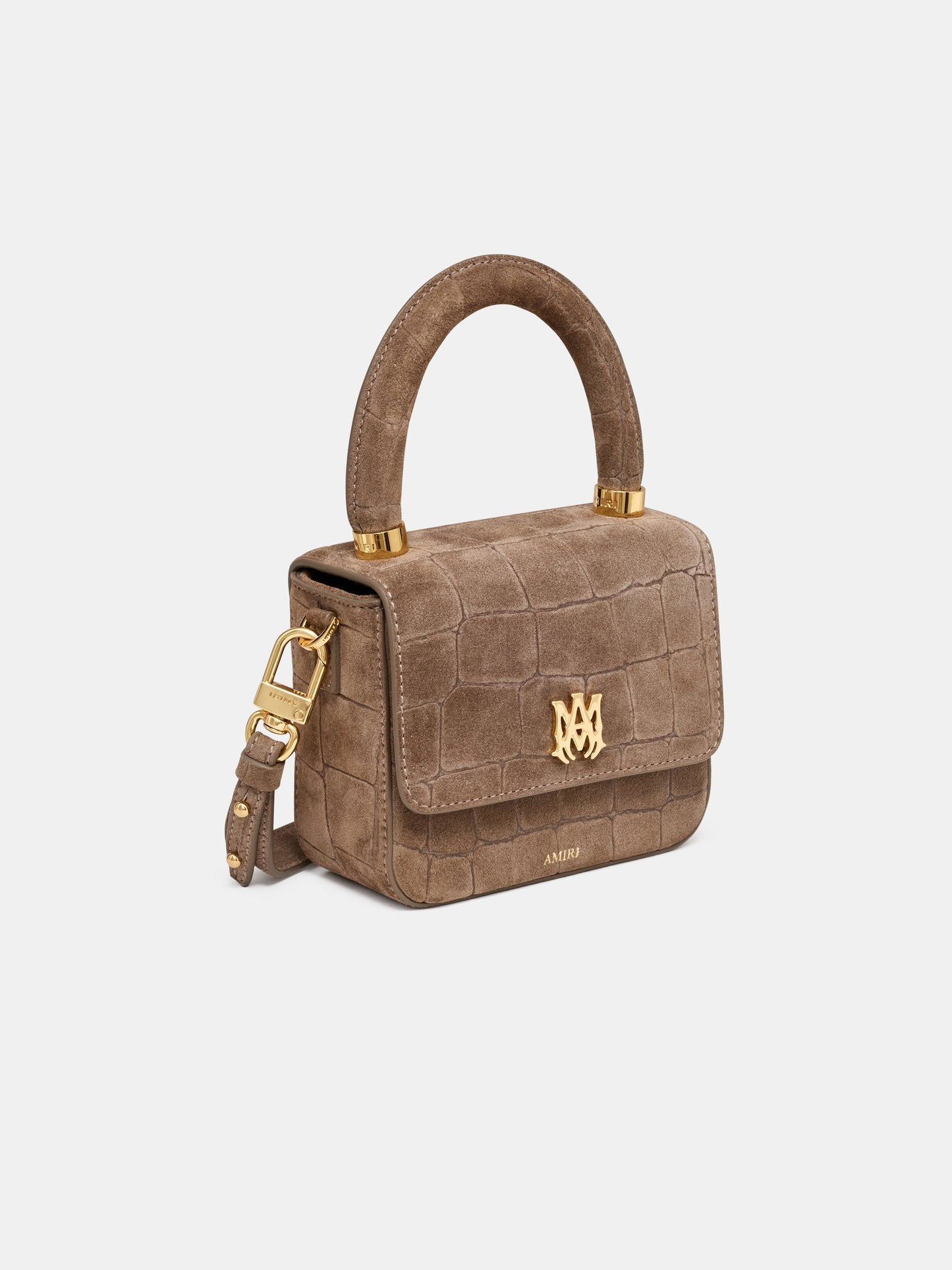 Croc Suede Micro Ma Bag - Dark Brown | Amiri Online