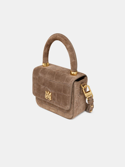 Croc Suede Micro Ma Bag - Dark Brown | Amiri Online