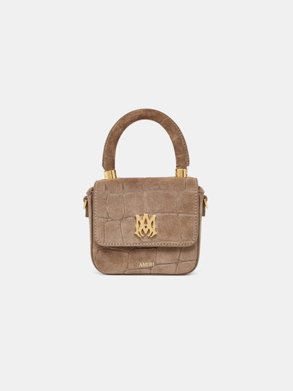 Croc Suede Nano Ma Bag - Dark Brown | Amiri Budget Friendly