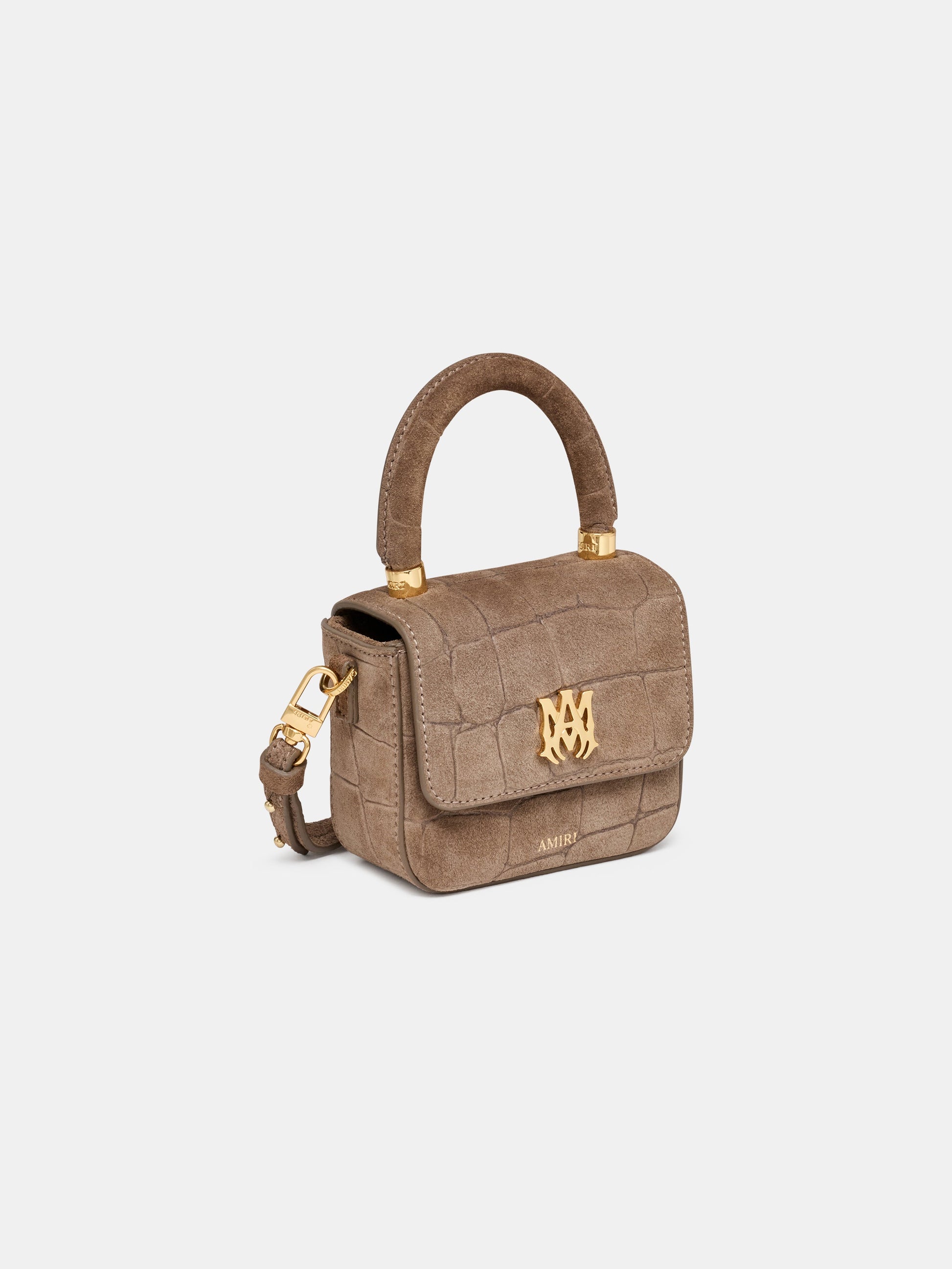 Croc Suede Nano Ma Bag - Dark Brown | Amiri Budget Friendly