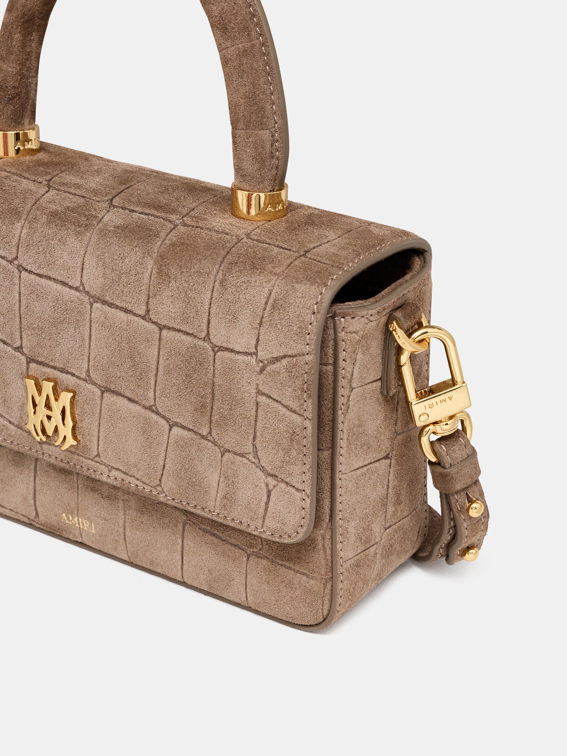 Croc Suede Long Ma Bag - Dark Brown | Amiri Featured