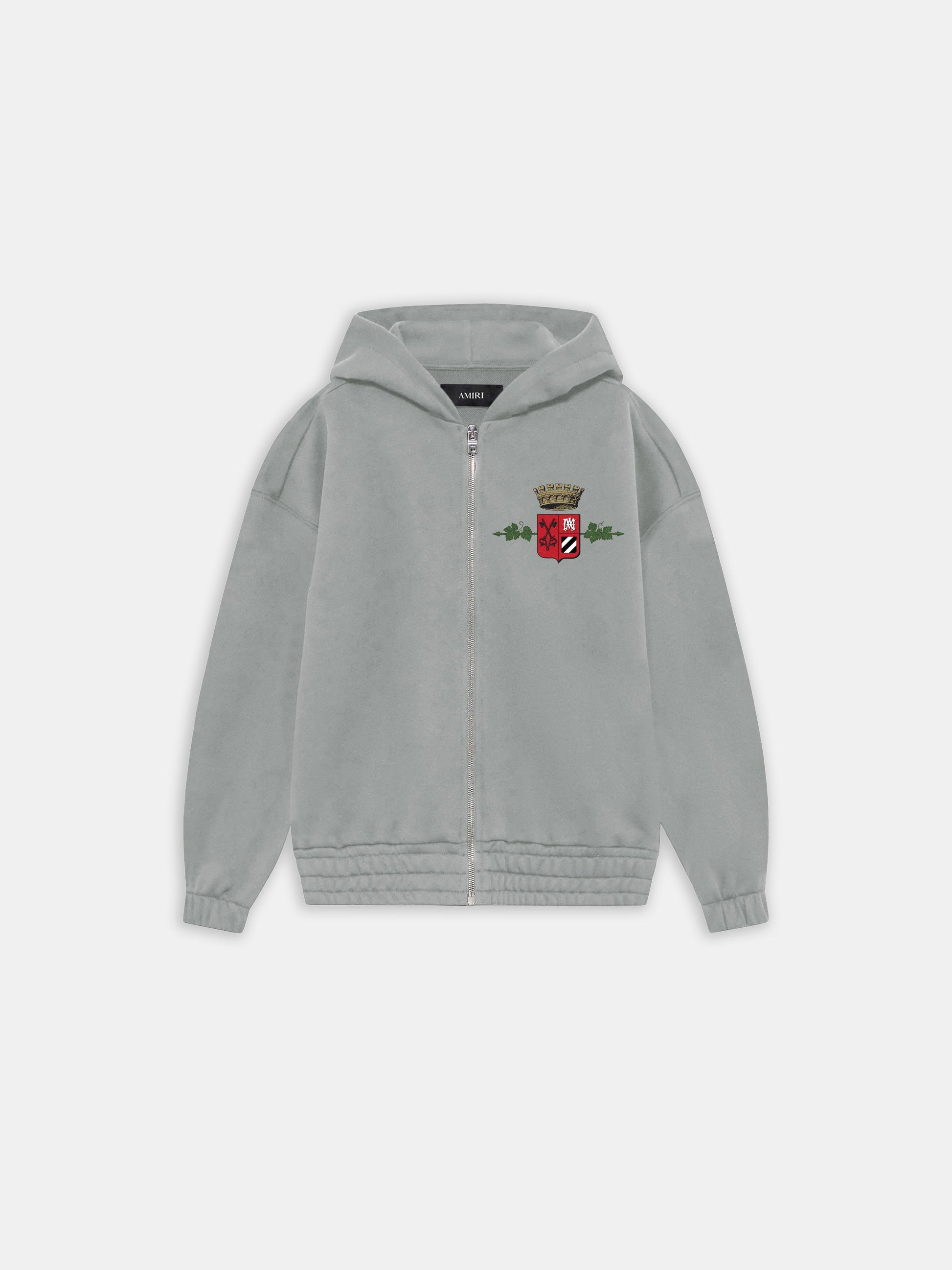 Chateau Crown Zip Up Hoodie - Grey | Amiri Special Offer