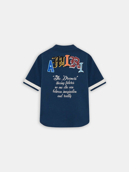 Varsity Patch Baseball Shirt - Dark Indigo | Amiri Special Offer