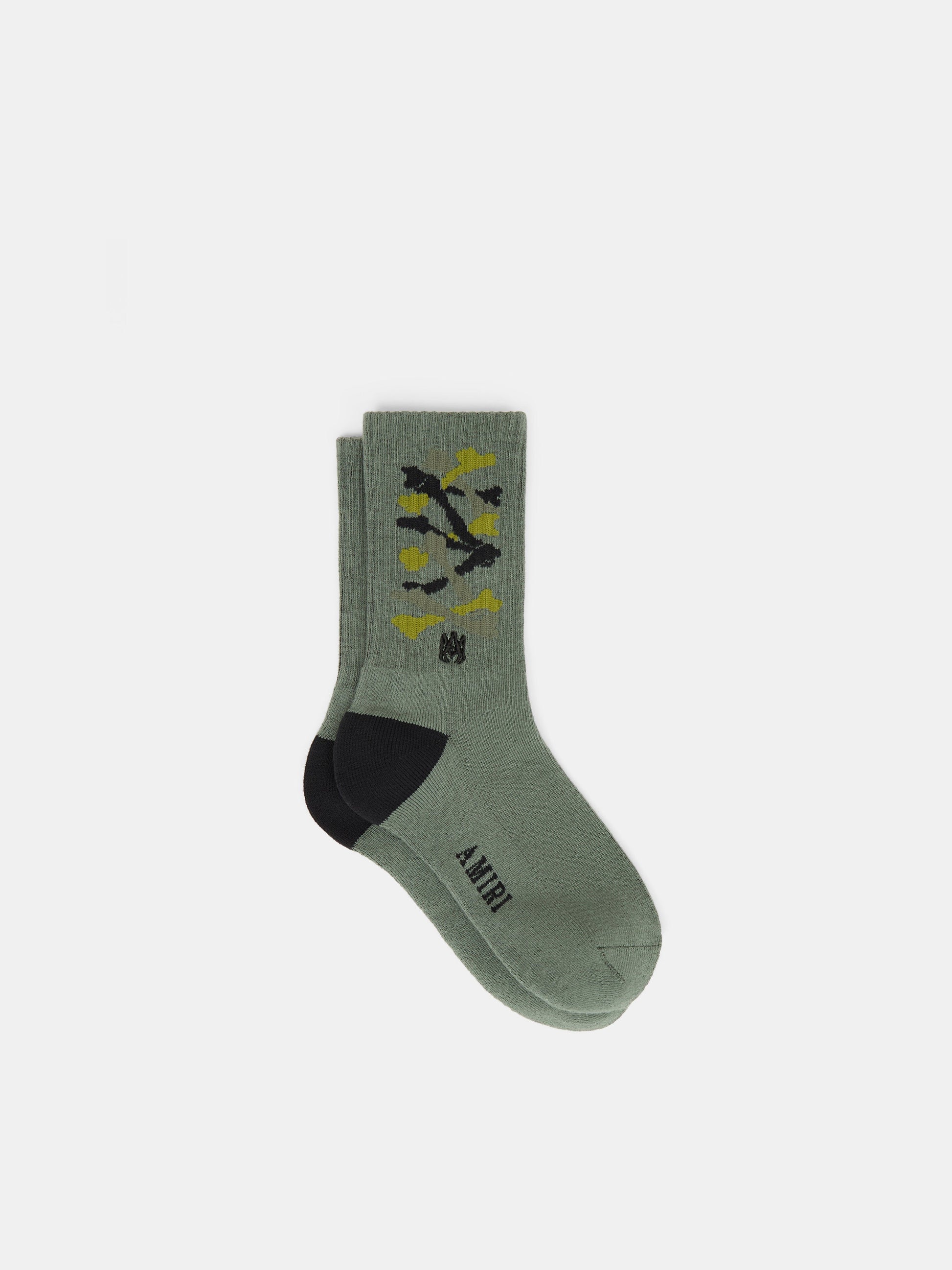 Stacked Bones Sock - Dark Sage | Amiri Best Seller