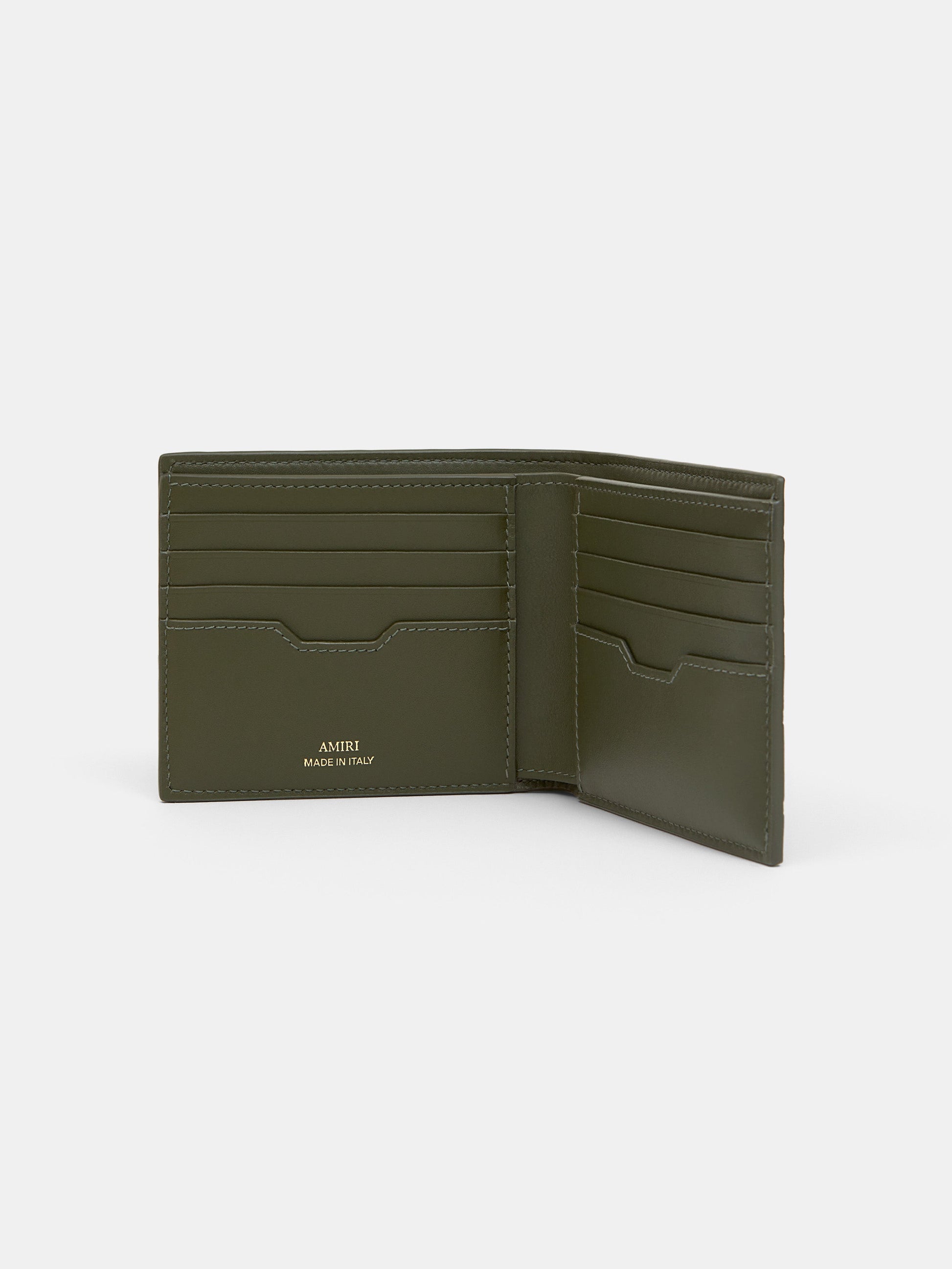 Ma Quad Leather Bifold - Dark Sage | Amiri Budget Friendly