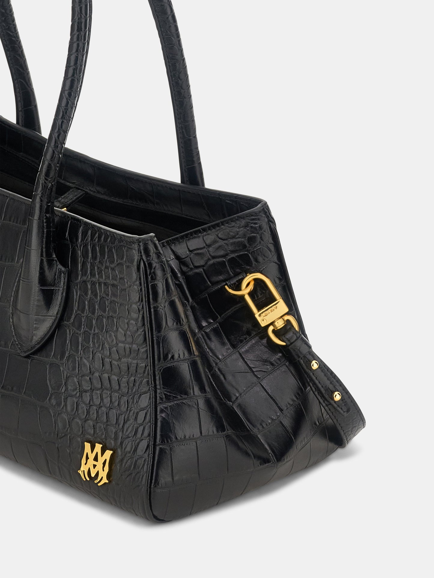 Embossed Croc Honey 40 Shoulder - Black | Amiri Featured