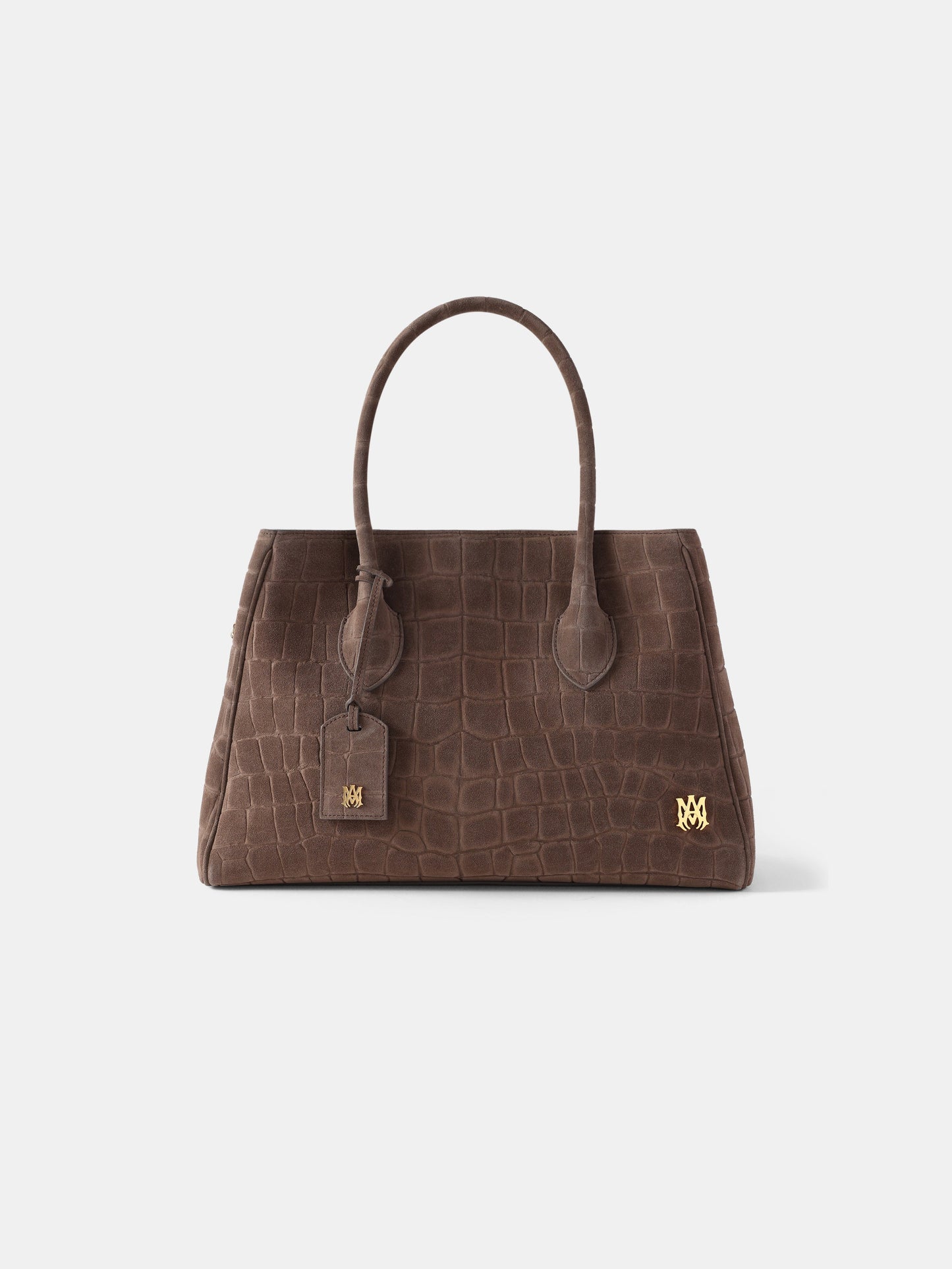 Suede Croc Honey 40 Tote - Dark Brown | Amiri Value