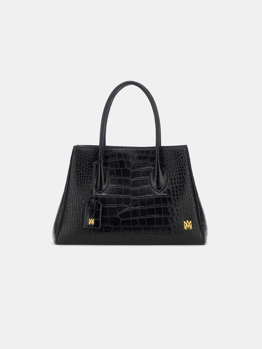 Embossed Croc Honey 40 Tote - Black | Amiri Affordable