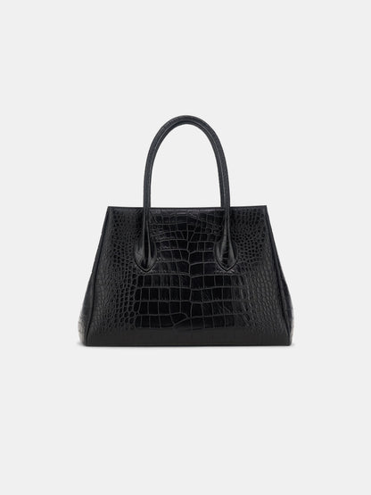 Embossed Croc Honey 40 Tote - Black | Amiri Affordable