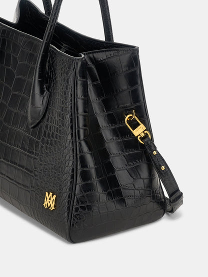 Embossed Croc Honey 40 Tote - Black | Amiri Affordable