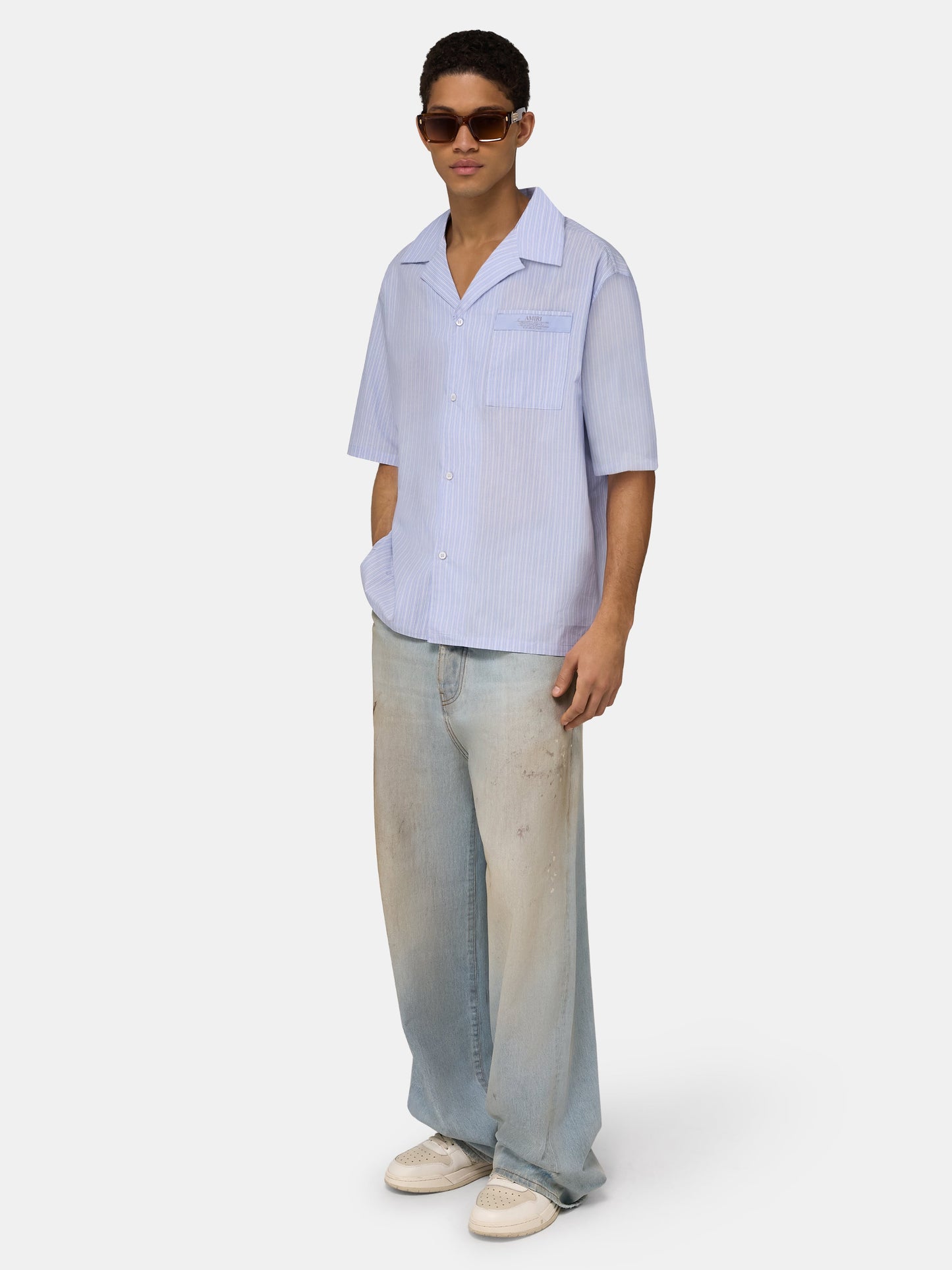 Amiri Spirit Box Camp Shirt - Ashley Blue | Amiri Featured
